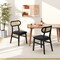 Wood Upholstered Dining Chairs Set of 2 – Mid Century Indoor Seating for Dining Room